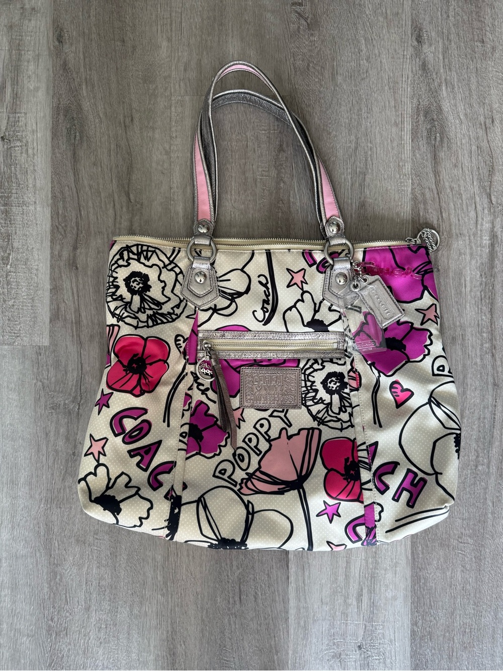 Vintage Coach Poppy Bag Graffiti Design